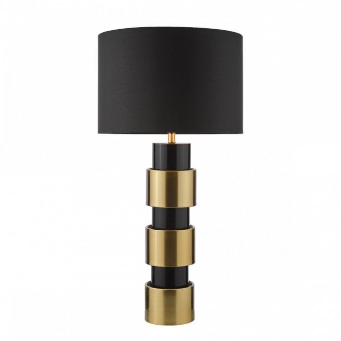 Elwyn Gold and Black Table Lamp with Shade