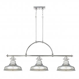  Kitchen Island Ceiling Pendant With 3 Lights - Silver