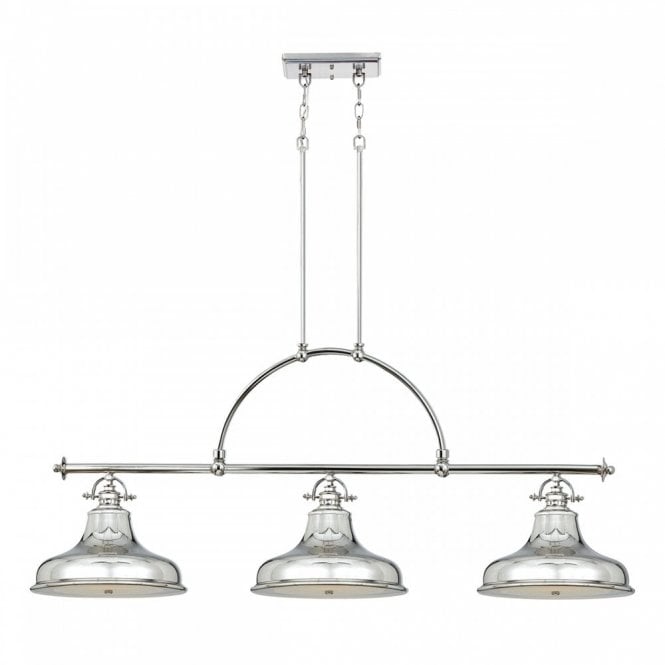 EMERY kitchen island ceiling pendant with 3 lights - silver