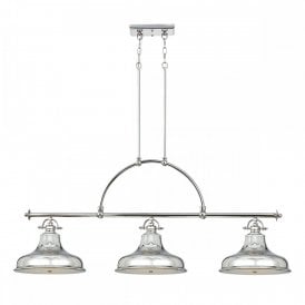 EMERY kitchen island ceiling pendant with 3 lights - silver