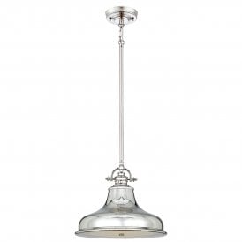 Retro Style Silver Ceiling Pendant Light For Sloping Ceilings