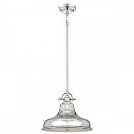 EMERY retro style silver ceiling pendant light for sloping ceilings