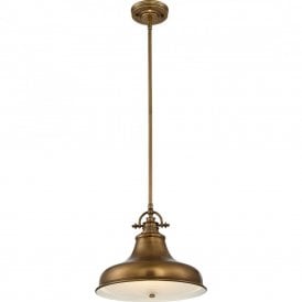 EMERY retro style weathered brass ceiling pendant light for sloping ceilings