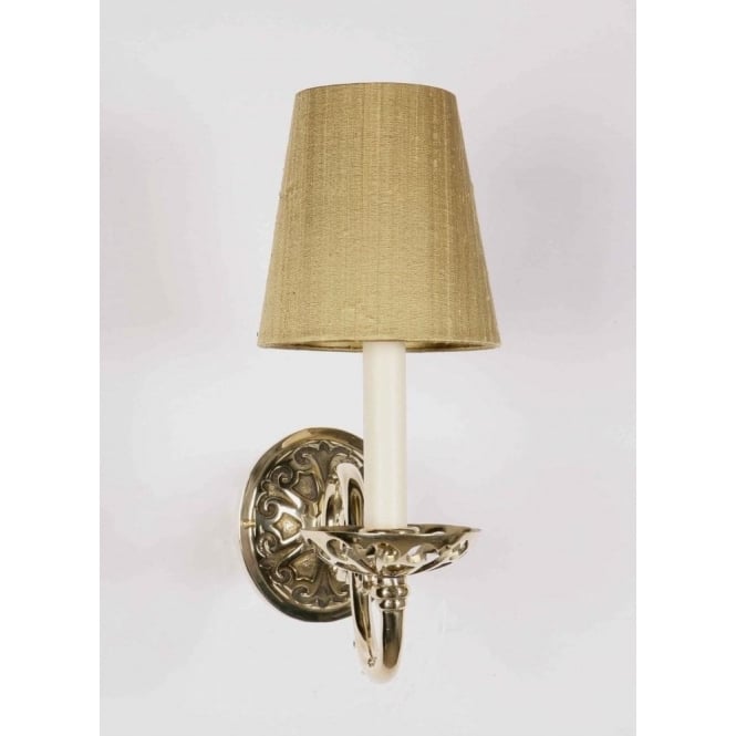 EMPIRE Edwardian wall light with gold shade