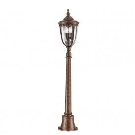 ENGLISH BRIDLE bronze garden lamp post or pillar light