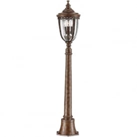 ENGLISH BRIDLE bronze garden lamp post or pillar light