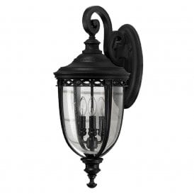 ENGLISH BRIDLE traditional black exterior wall light - large