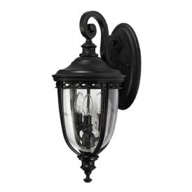 ENGLISH BRIDLE traditional black exterior wall light - medium