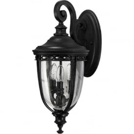 ENGLISH BRIDLE traditional black exterior wall light - medium