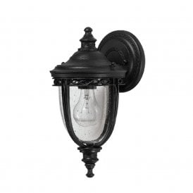 ENGLISH BRIDLE traditional black exterior wall light - small