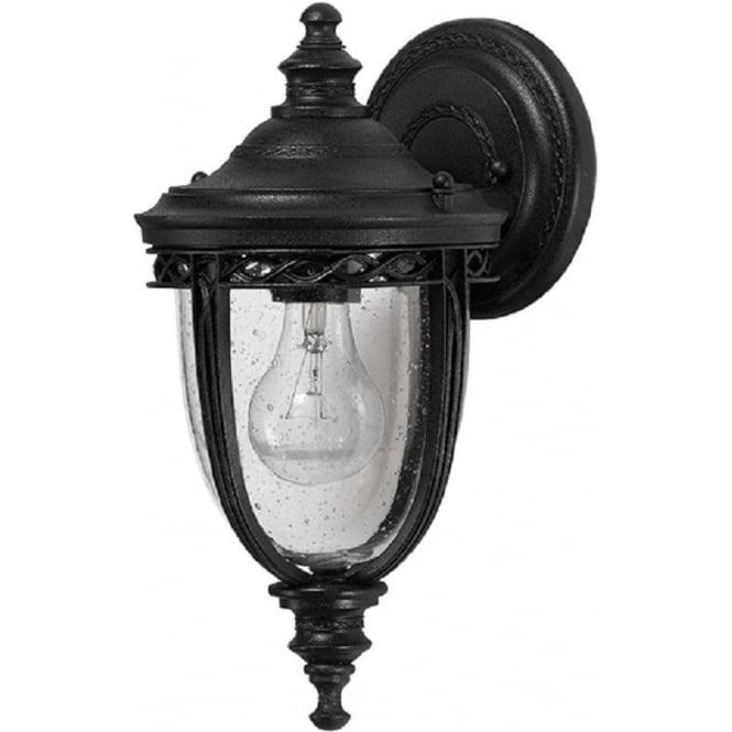 ENGLISH BRIDLE traditional black exterior wall light - small
