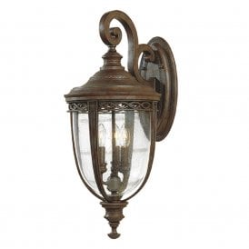 ENGLISH BRIDLE traditional bronze exterior wall light - large
