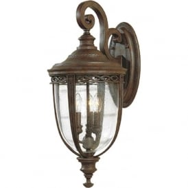ENGLISH BRIDLE traditional bronze exterior wall light - large