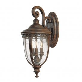 ENGLISH BRIDLE traditional bronze exterior wall light - medium