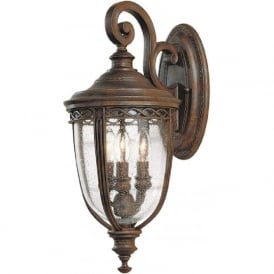 ENGLISH BRIDLE traditional bronze exterior wall light - medium