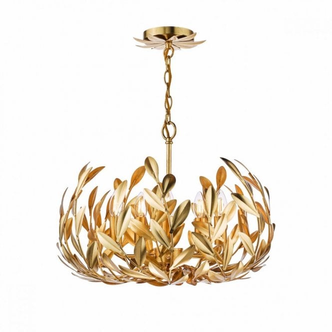 Ercilia 5 Light Gold Leaf Pendant