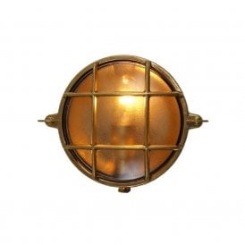 ERGO Marine Round Small Bulkhead in Antique Brass
