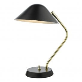 ERNA Table Lamp Polished Brass Satin Black