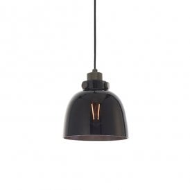 ESQUIRE Black Chrome With Black Tinted Glass Pendant Light