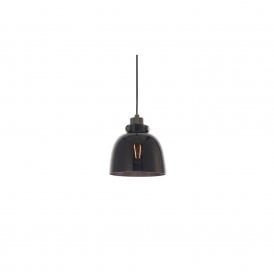 ESQUIRE Black Chrome With Black Tinted Glass Pendant Light