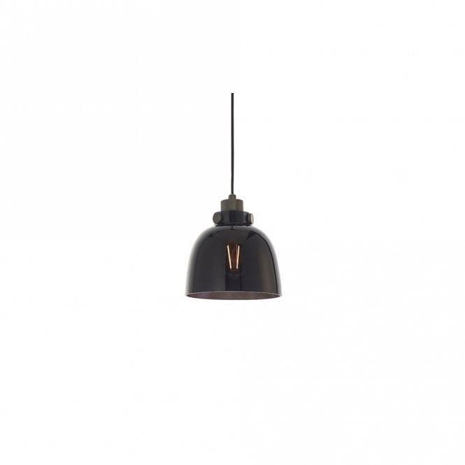 ESQUIRE Black Chrome With Black Tinted Glass Pendant Light
