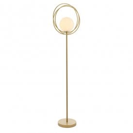 ETERNAL Loop Brushed Gold Floor Lamp