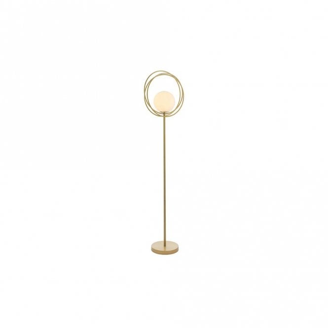 ETERNAL Loop Brushed Gold Floor Lamp