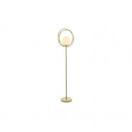ETERNAL Loop Brushed Gold Floor Lamp