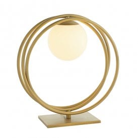 ETERNAL Loop Brushed Gold Table Lamp