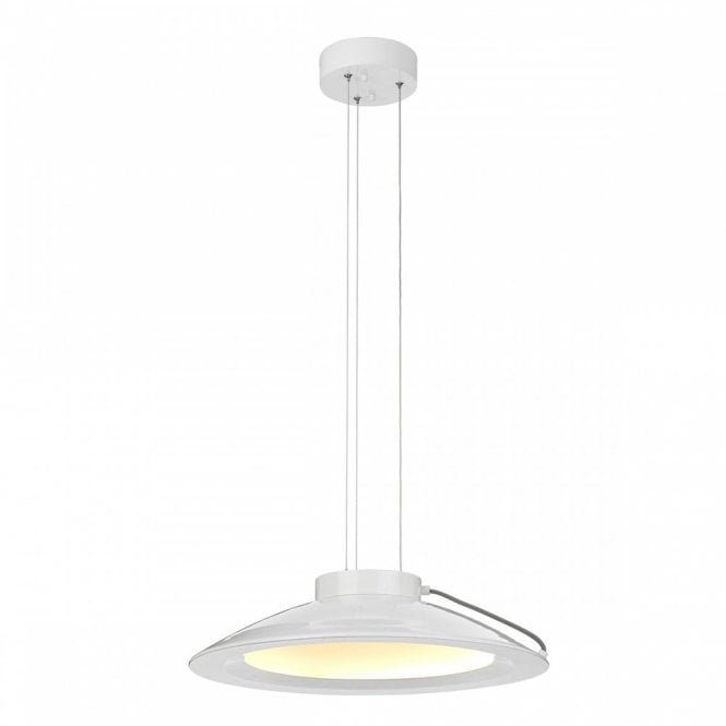EUROPA contemporary white painted LED ceiling pendant - large