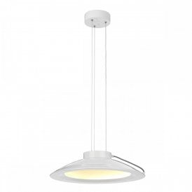 EUROPA contemporary white painted LED ceiling pendant - large