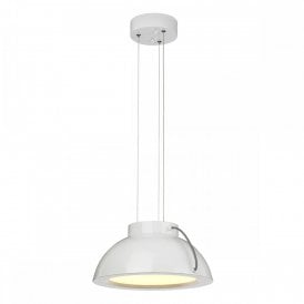 EUROPA contemporary white painted LED ceiling pendant - medium