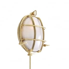 satin brass outdoor wall light 