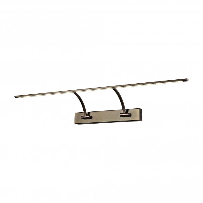 EXHIBITION LED extra long twin arm bronze picture light