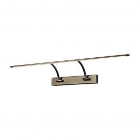 EXHIBITION LED extra long twin arm bronze picture light