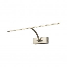 EXHIBITION LED long one arm satin nickel picture light