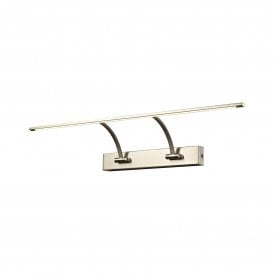 EXHIBITION LED long two arm satin nickel picture light