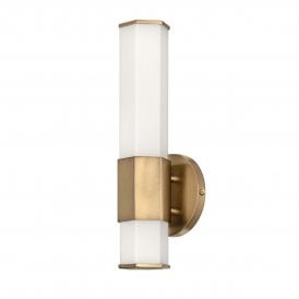 brass and glass led wall light 