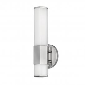 Facet integrated LED chrome wall light