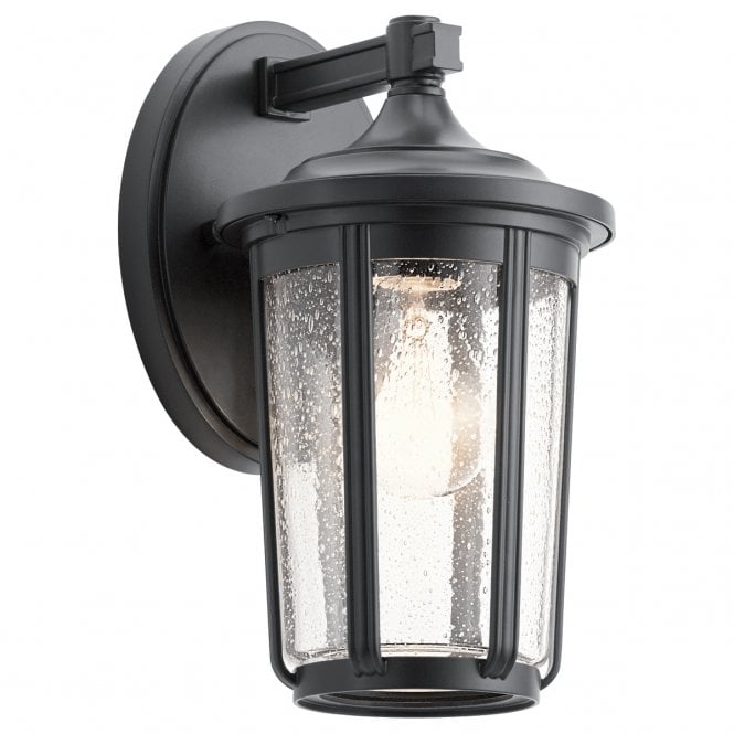 FAIRFIELD 1 Light Medium Wall Black Wall Light Lantern