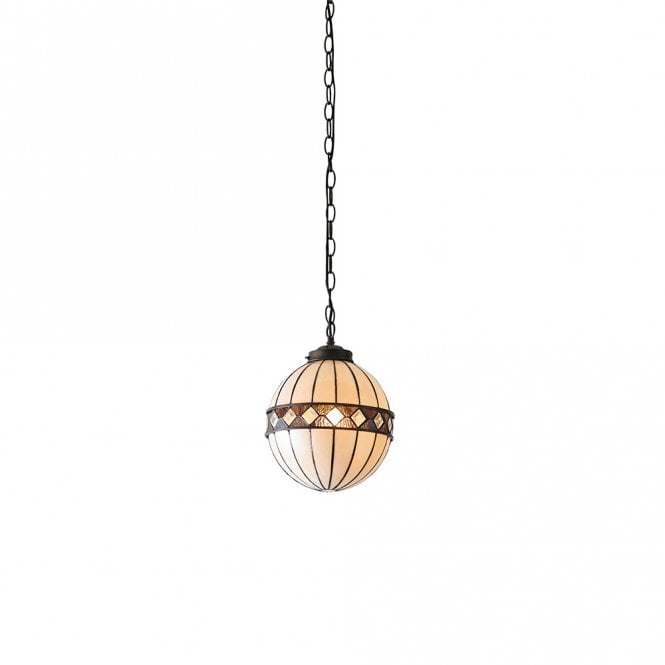 FARGO Tiffany Art Deco globe ceiling pendant light - small