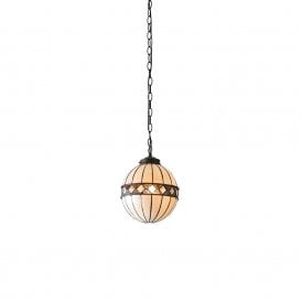 FARGO Tiffany Art Deco globe ceiling pendant light - small