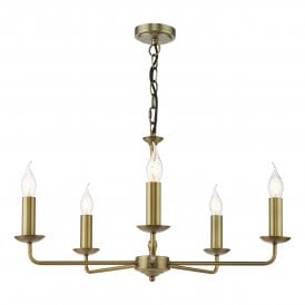 5 Light pendant matte bronze fitting only