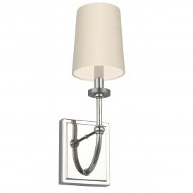 1 Light Wall Light in Chrome with Scallop Shade