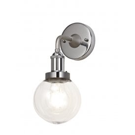 FESTIVAL satin nickel wall light for indoor or outdoor use