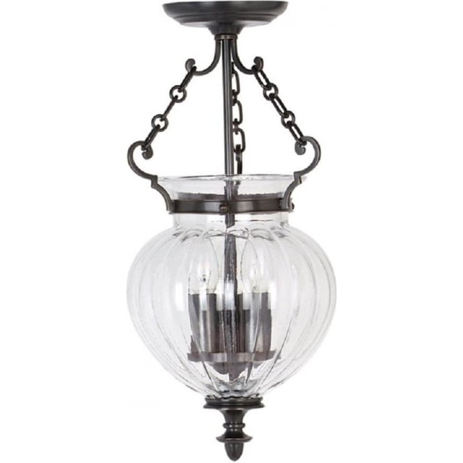FINSBURY PARK traditional bronze hall lantern, medium