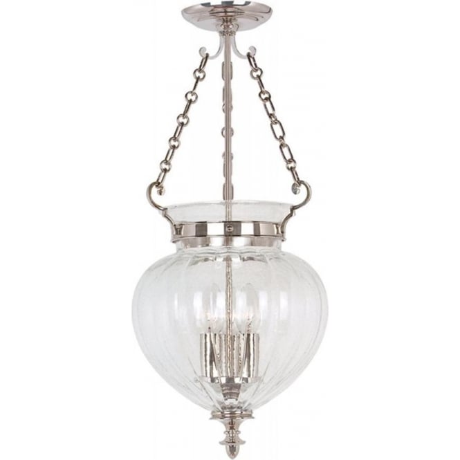 FINSBURY PARK traditional nickel hall lantern, medium