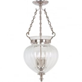 FINSBURY PARK traditional nickel hall lantern, medium