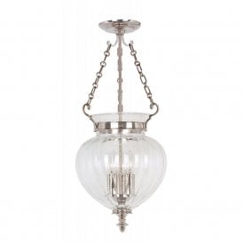 FINSBURY PARK traditional nickel hall lantern, medium