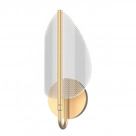 LED edge lit wall light in the shape of a leaf